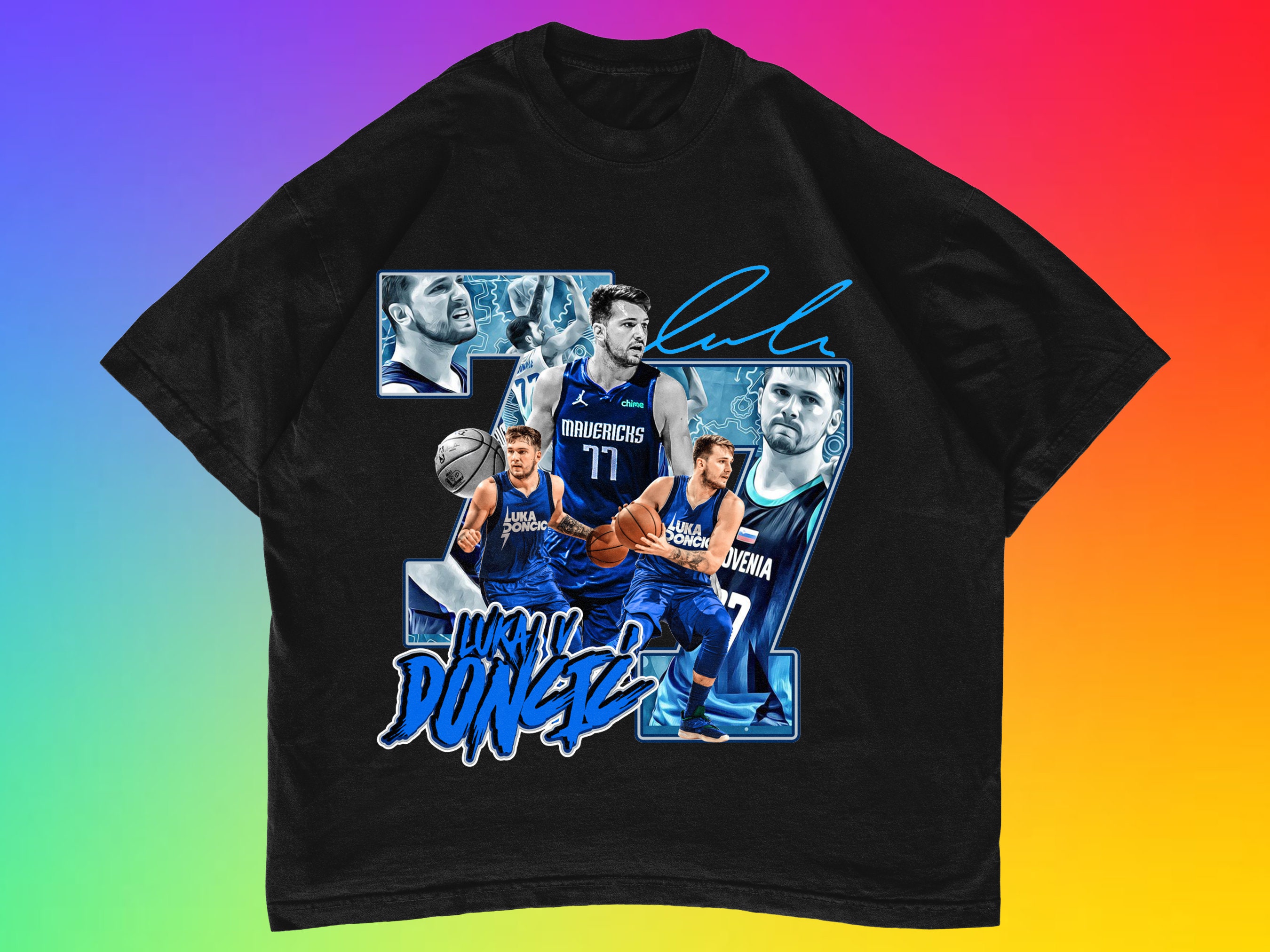 Graphic Luka Doncic 77 Singature Dallas Mavericks Basketball Unisex T-Shirt