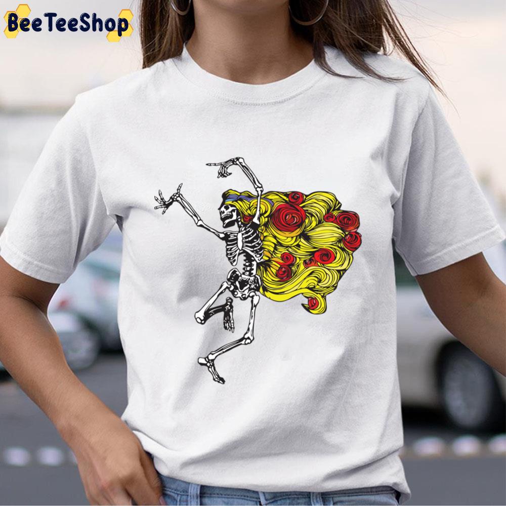 Grateful Lady Skeleton Dancing Hall Spinner Unisex T-Shirt