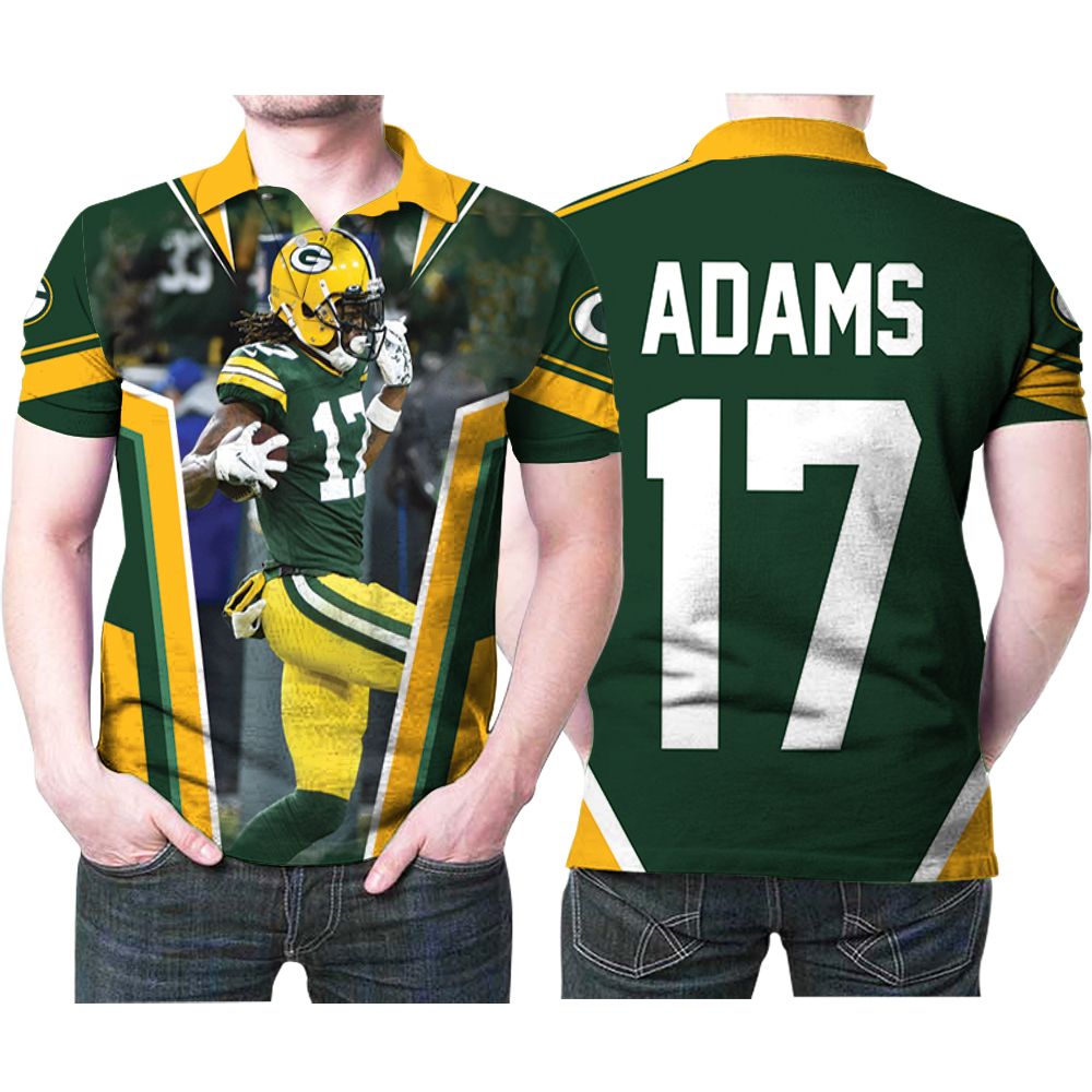 Green Bay Packers Davante Adams Legend 17 Nfl American Football Green 3d Designed Allover Gift For Packers Fans 2 Polo Shirt