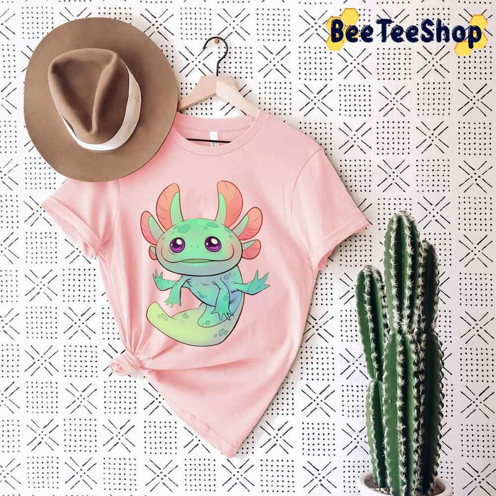 Green Color Axolotl Unisex T-Shirt