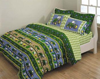 Green Style Tractor Bedding Sets