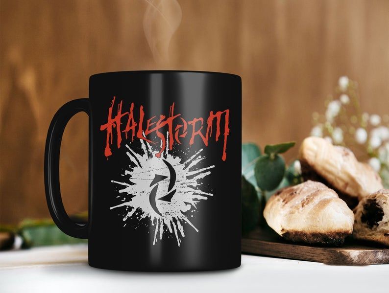 Halestorm Black Vultures Mug American Rock Band Mug Lzzy Hale Mug Arejay Hale Mug Joe Hottinger Premium Sublime Ceramic Coffee Mug Black