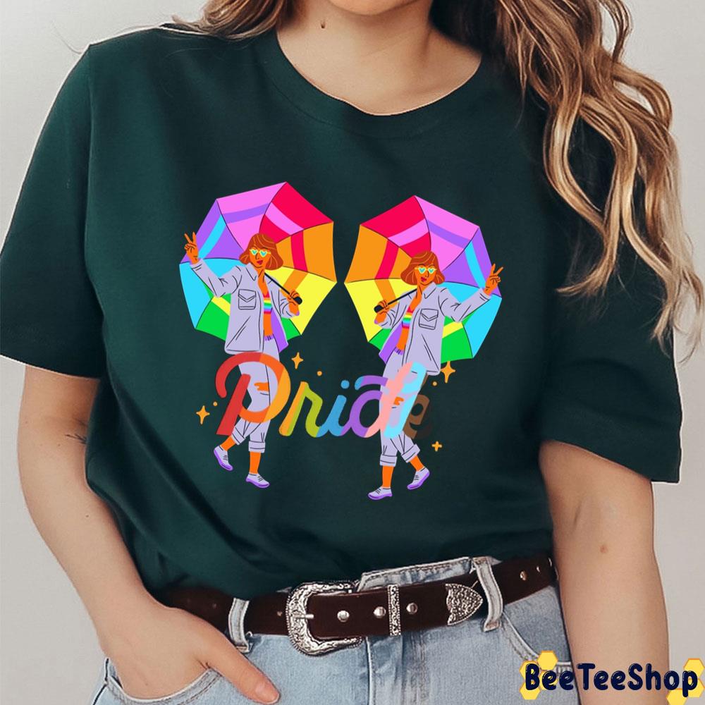 Happy Girl Pride Allyship Happy Pried Month Unisex T-Shirt