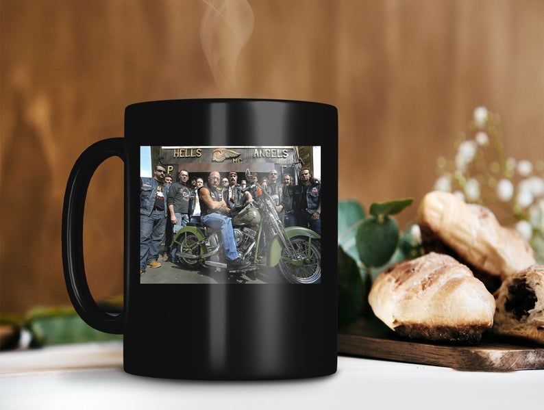 Hells Angels Founder Boss Sonny Barger Biker Gang Mug Hells Angels Lover Gift Premium Sublime Ceramic Coffee Mug Black