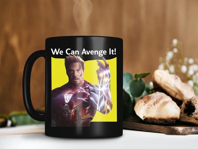 Iron Man We Can Avenge It Mug Superheroes Marvel Mug Avengers Endgame Mug Infinity War 2 Premium Sublime Ceramic Coffee Mug Black