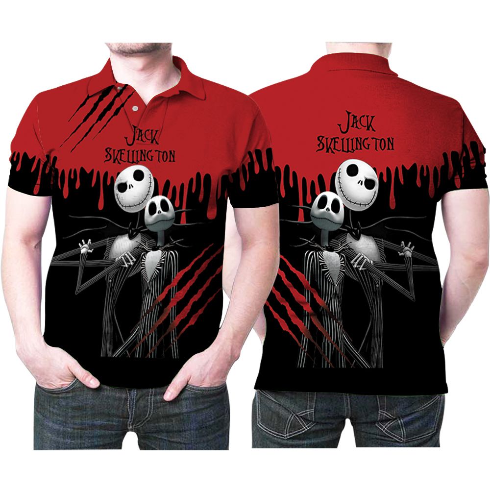 Jack Skellington Fictional Character Nightmare Film Gift For Jack Skellington Fans Nightmare Film Cartoon Lovers Polo Shirt