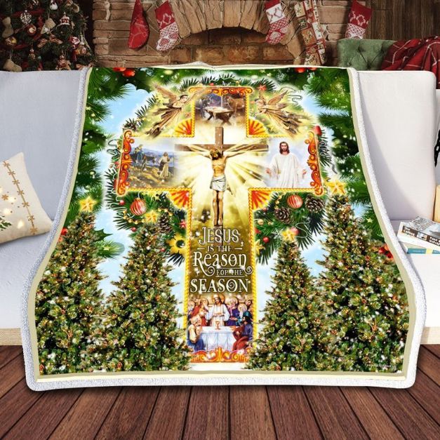 Jesus Is The Reason For The Season Christmas Premium Comfy Sofa Throw Blanket