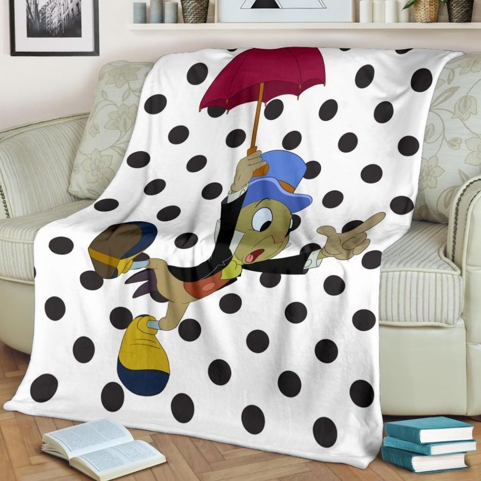 Jiminy Cricket Best Seller Fleece Blanket Gift For Fan, Premium Comfy Sofa Throw Blanket Gift