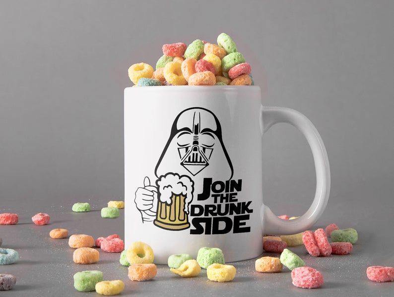 Join The Drunk Side Darth Vader Mug Star Wars Mug Darth Vader Lover Mug Beer Lover Mug Premium Sublime Ceramic Coffee Mug White