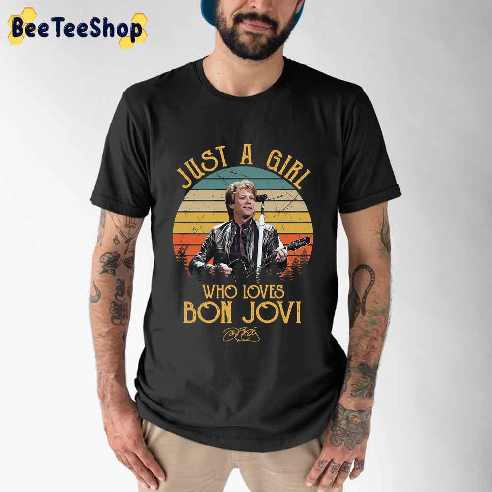 Just A Girl Who Loves Bon Rock Unisex T-Shirt