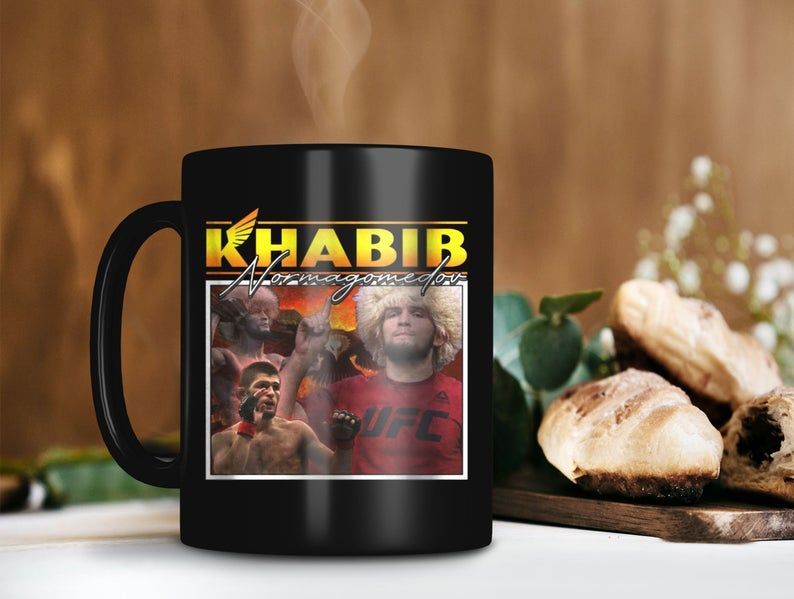 Khabib The Eagle Nurmagomedov Mug Russian Mixed Martial Arts Fighter Mug Ufc Champion Mug Premium Sublime Ceramic Coffee Mug Black