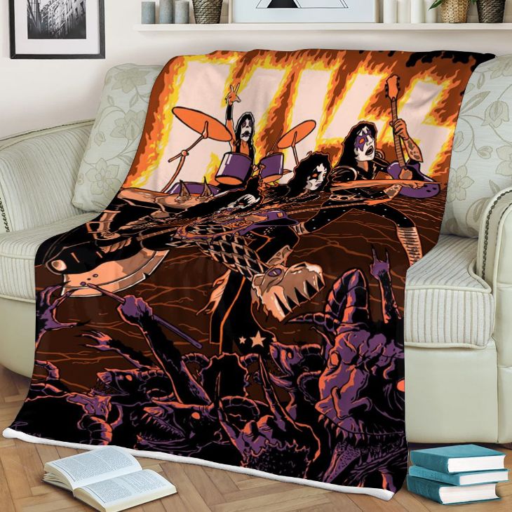 Kiss Rock Band Lover, Kiss Rock Band Gift For Fan Comfy Sofa Throw Blanket Gift
