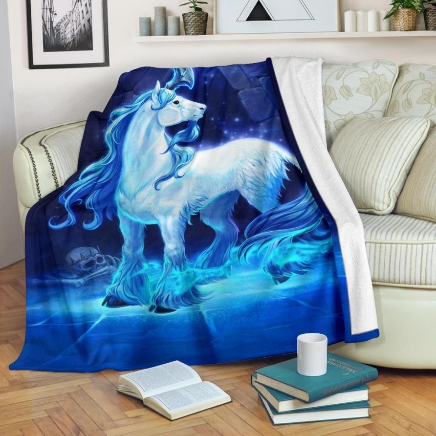 Legendary Unicorn Fleece Blanket Gift For Fan, Premium Comfy Sofa Throw Blanket Gift