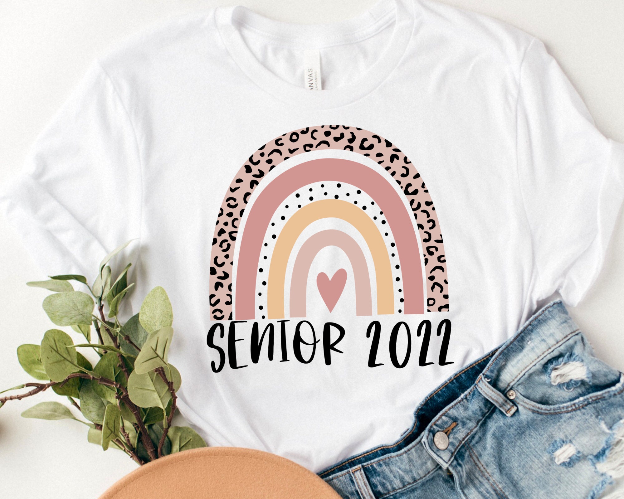 Leopard Rainbow Style Senior 2022 Graduation Day Unisex T-Shirt