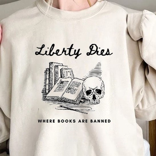 Liberty Dies Where Books Are Banned Unisex T-Shirt