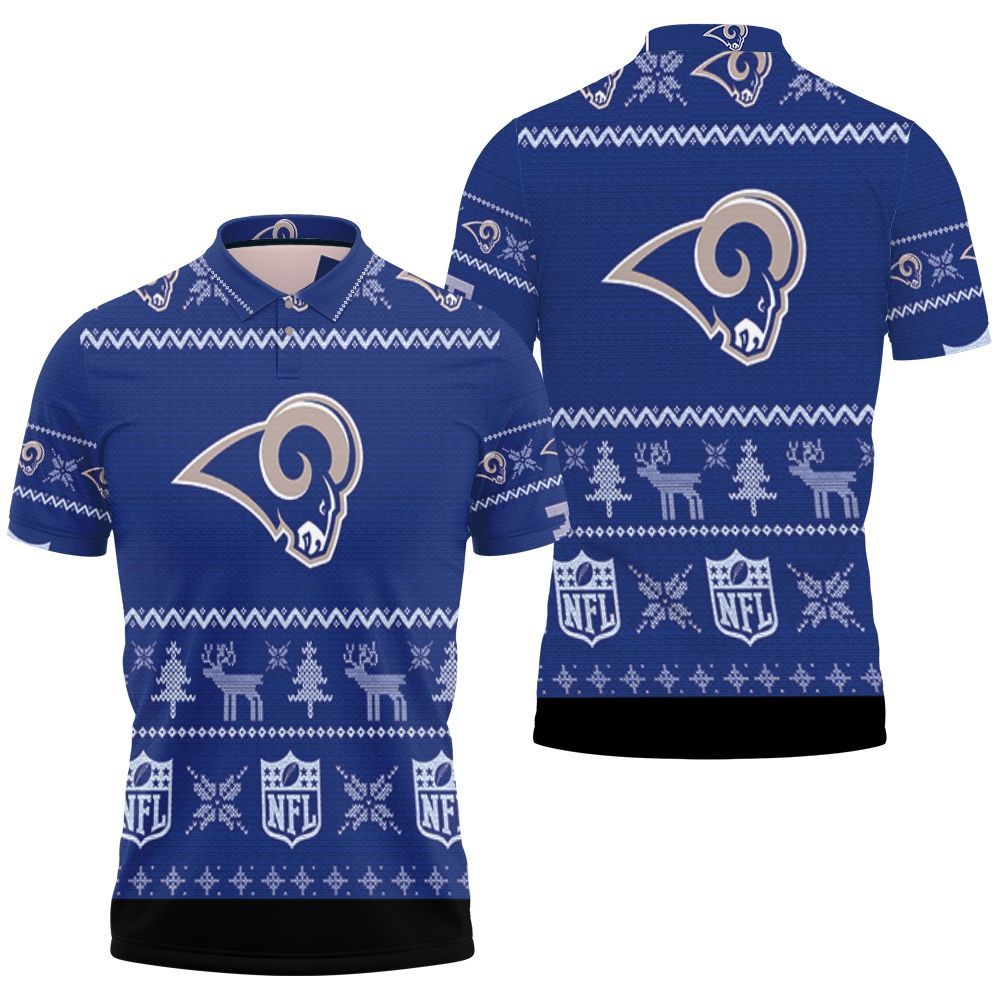 Los Angeles Rams Ugly Sweatshirt Christmas 3d Polo Shirt All Over Print Shirt 3d T-shirt