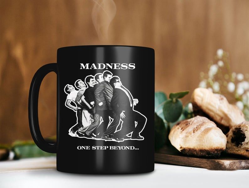 Madness One Step Beyond Mug Madness Coffee Mug Retro Vintage Mug Premium Sublime Ceramic Coffee Mug Black