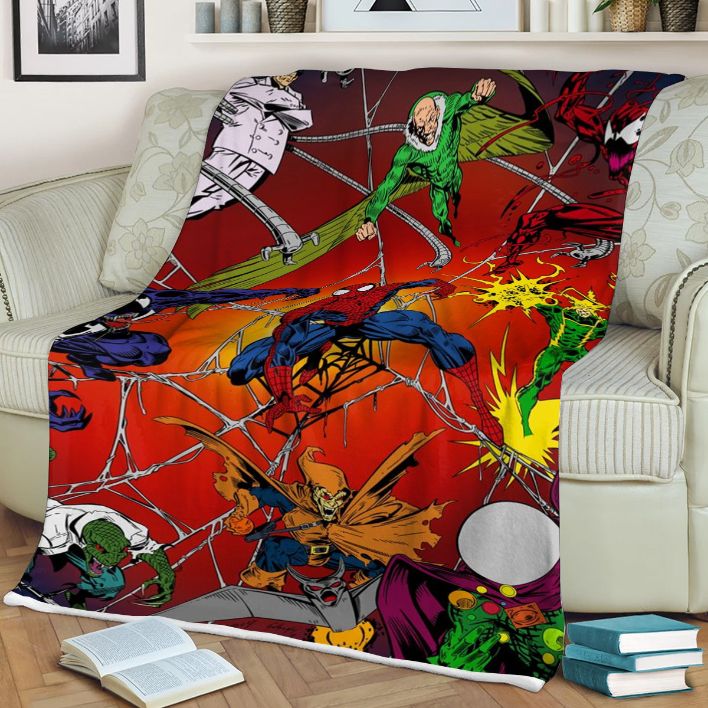 Marvel Spider Man Fan Gift, Marvel Spider Man Gift, Marvel Spider Man Comfy Sofa Throw Blanket Gift