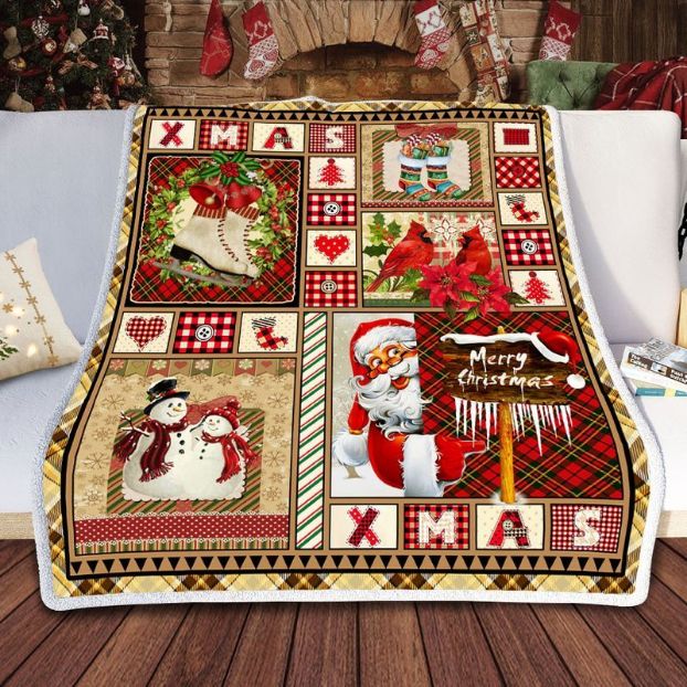 Merry Christmas Santa Clause Premium Comfy Sofa Throw Blanket