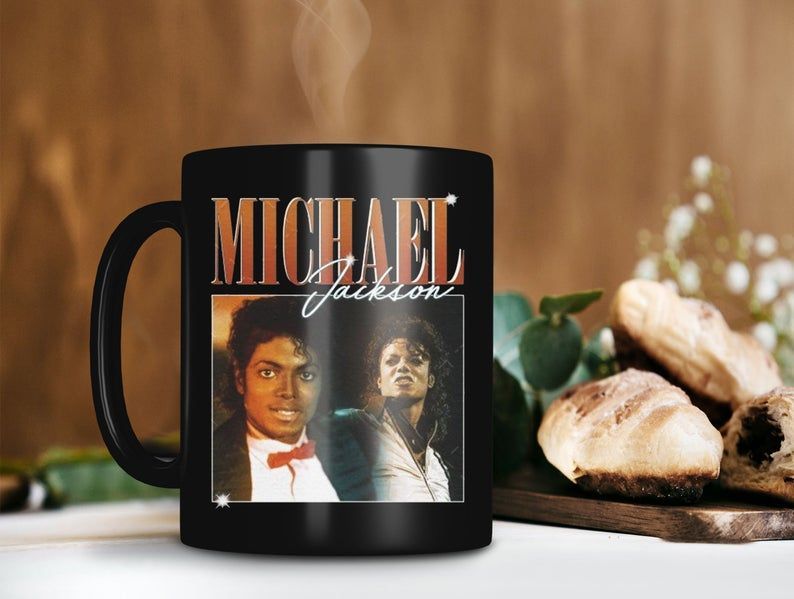 Michael Jackson King Of Pop Mug Michael Joseph Jackson Mug Mj Lover Gift Retro Vintage Mug Premium Sublime Ceramic Coffee Mug Black