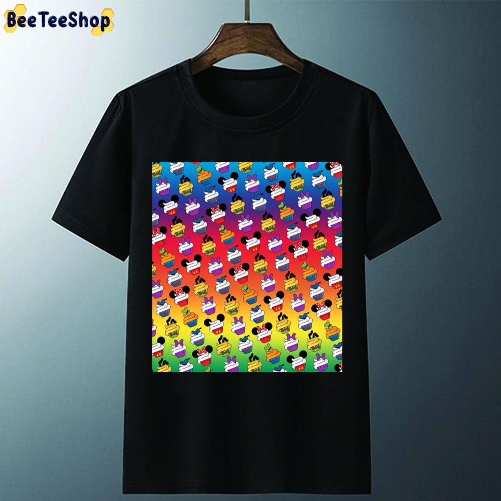 Mickey And Friends Rainbow Cupcakes Unisex T-Shirt