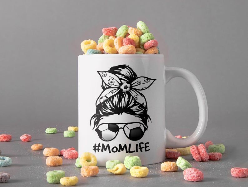 Mom Life Sport Life Mother Coffee Mug Mothers Day Gift Soccer Premium Sublime Ceramic Coffee Mug White