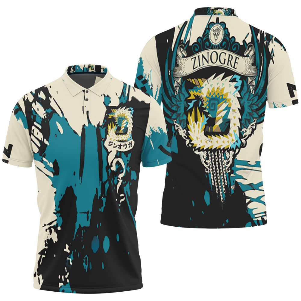 Monster Hunter World Game Zinogre All Printed 3d Polo Shirt All Over Print Shirt 3d T-shirt