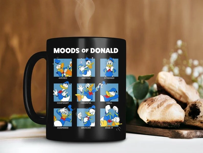 Mood Of Donald Duck Mug Donald Lover Gift Disney Coffee Mug Premium Sublime Ceramic Coffee Mug Black