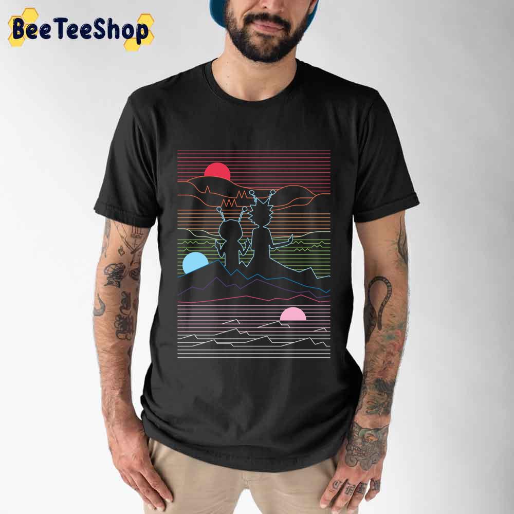 Neon Rick & Morty In The Hills Unisex T-Shirt