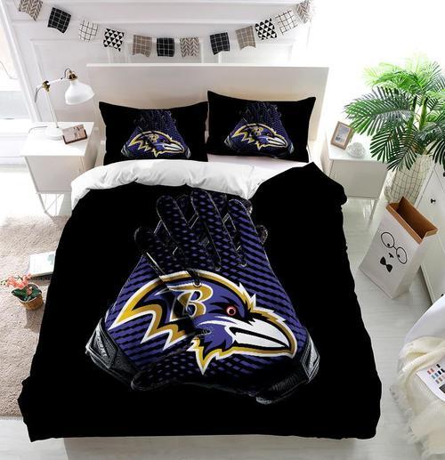 NFL Baltimore Ravens Gloves Bedding Set