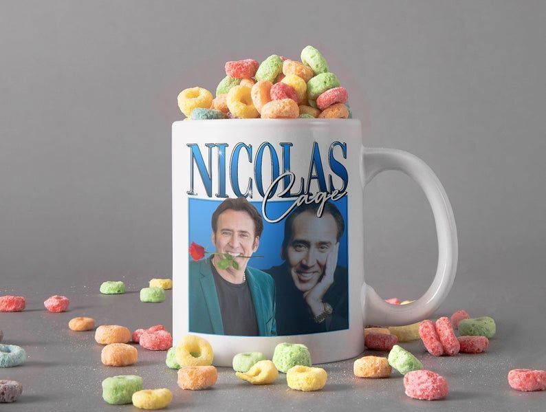 Nicolas Cage Mug Nicolas Kim Coppola Mug Leaving Las Vegas Mug Lord Of War Mug The Weather Man Premium Sublime Ceramic Coffee Mug White