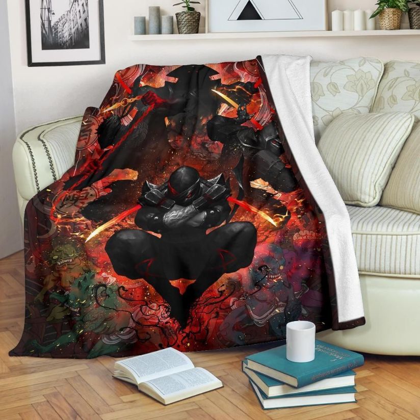 Ninja Fighting Fleece Blanket Gift For Fan, Premium Comfy Sofa Throw Blanket Gift