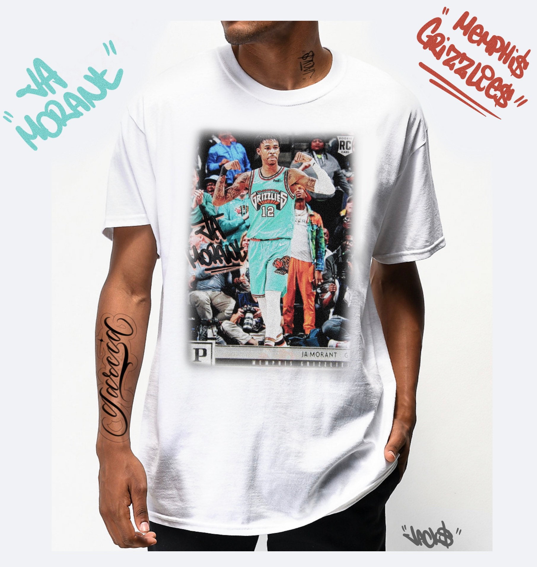 Vintage Graphic Ja Morant 12 Memphis Grizzlies Basketball Unisex T-Shirt -  Beeteeshop