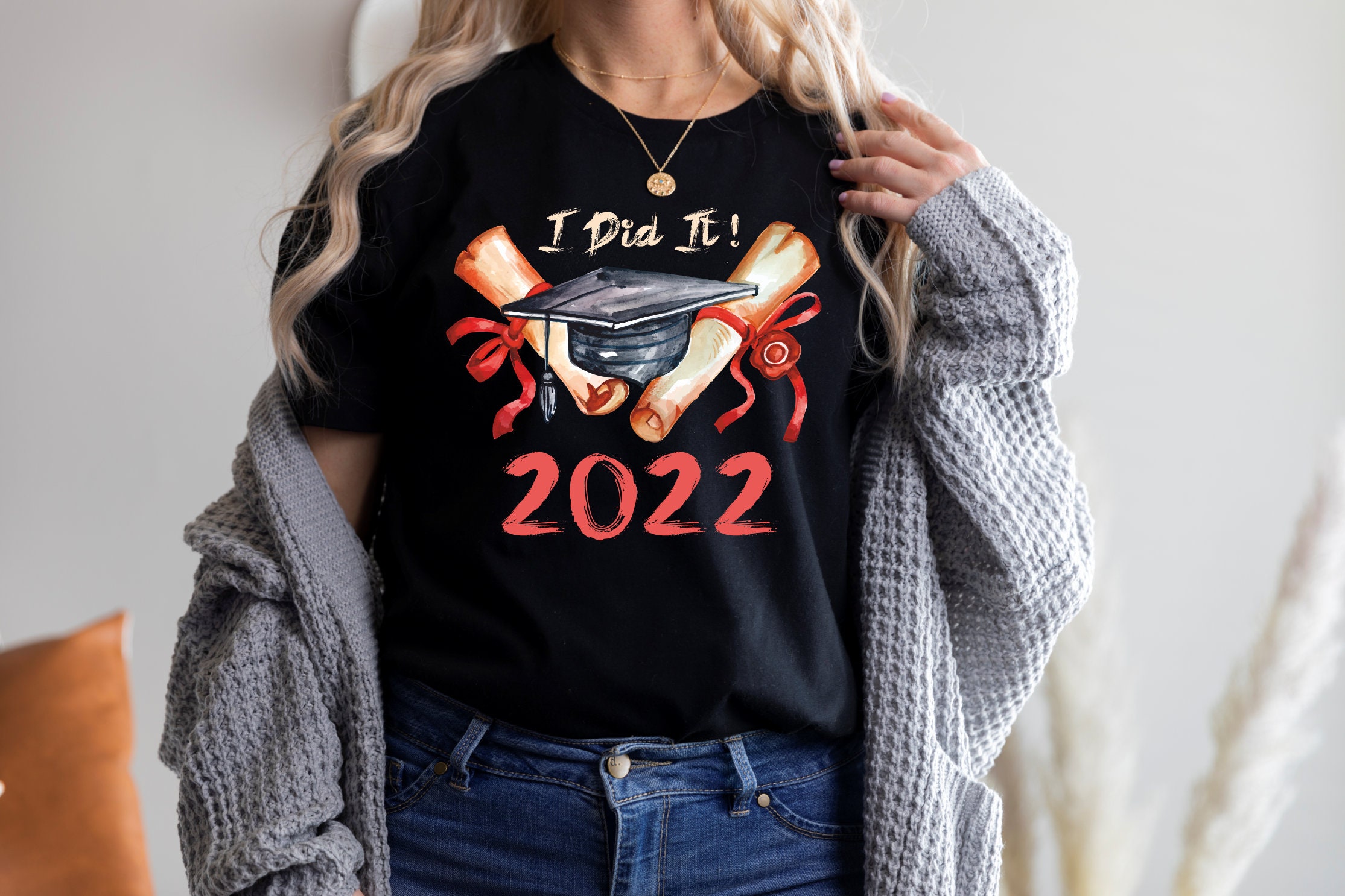 Old Vintage Style I Did It 2022 Graduation Day Unisex T-Shirt