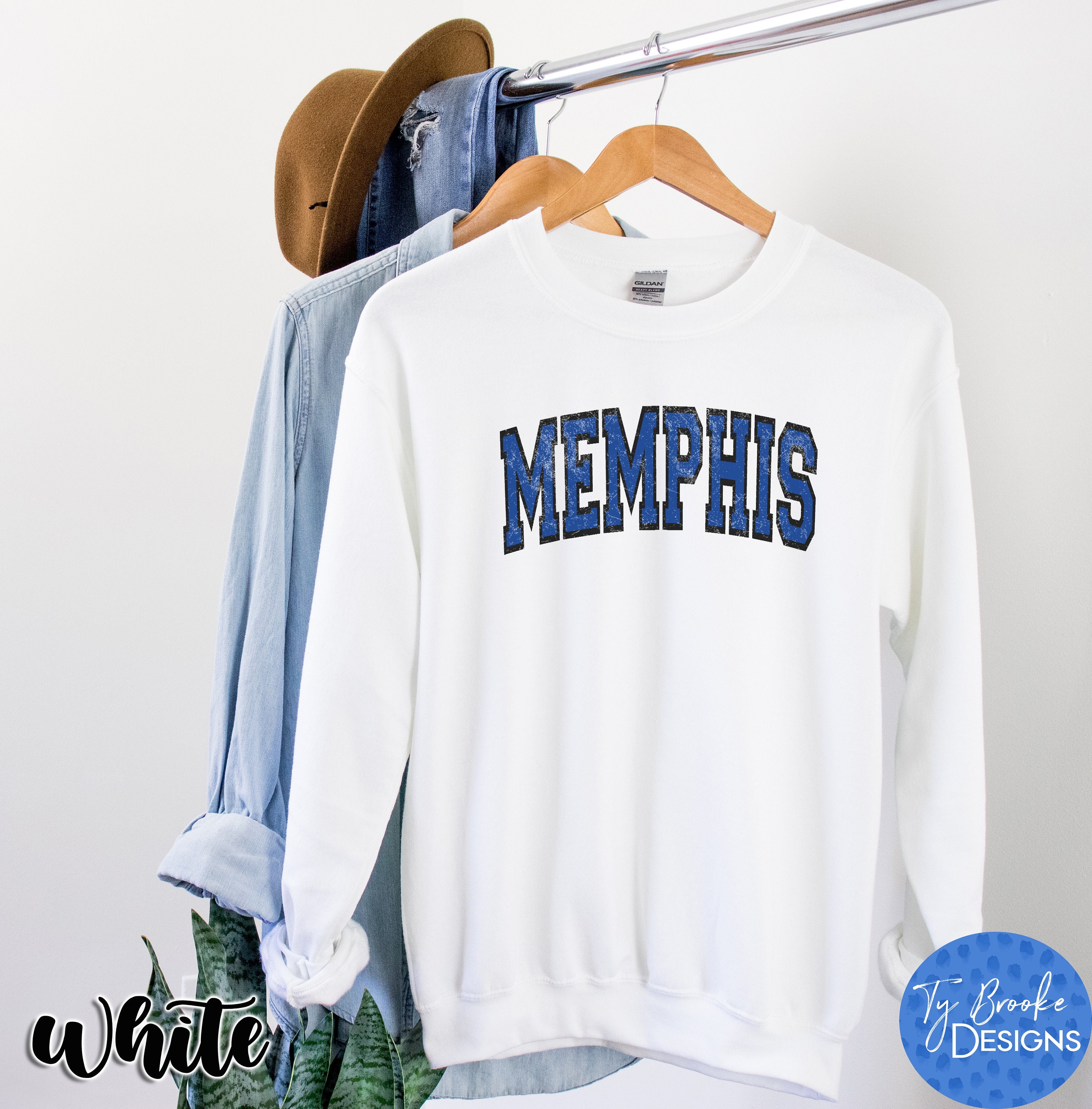 Old Vintage Text Memphis Fan Basketball Unisex Sweatshirt