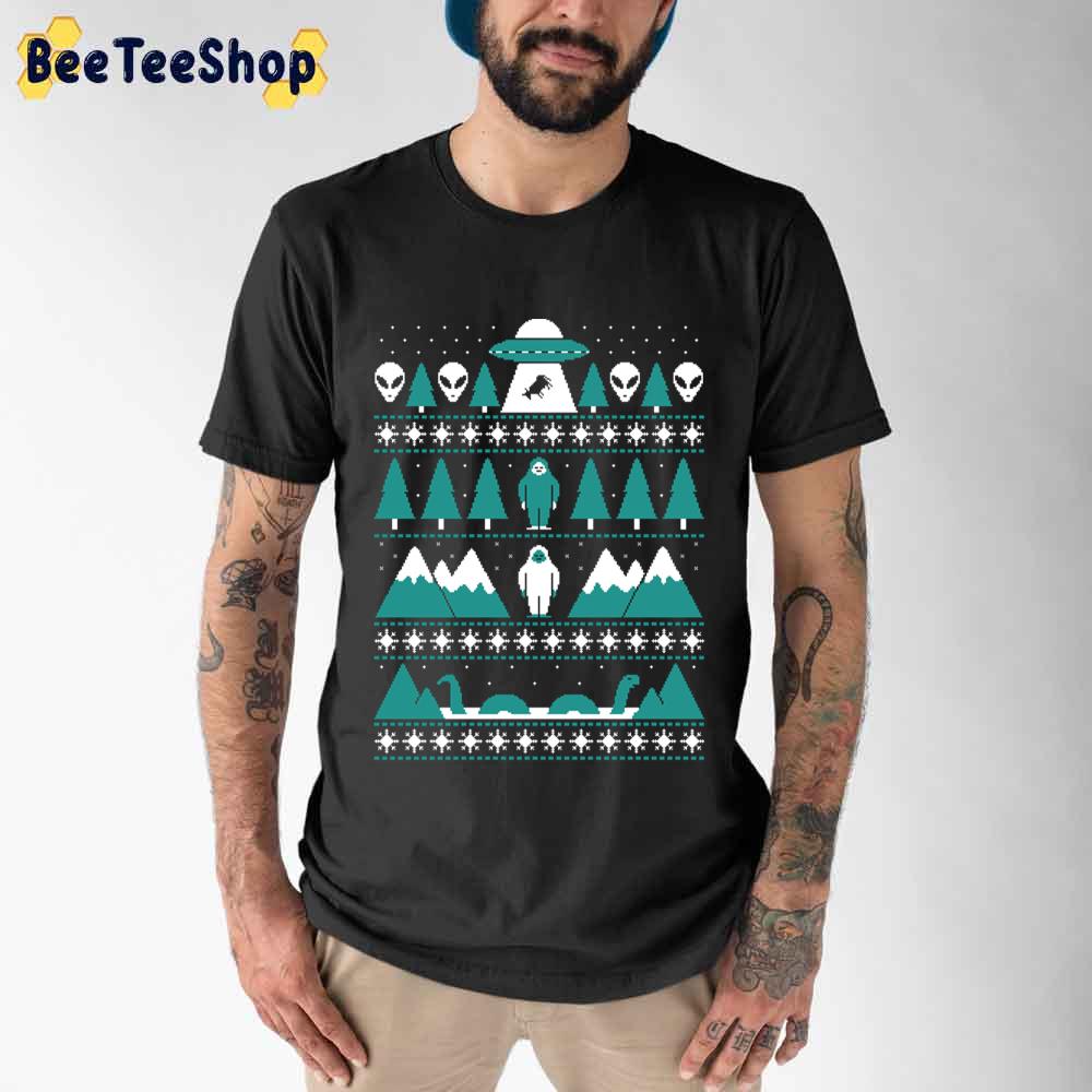 Paranormal Christmas Sweater Style Unisex T-Shirt