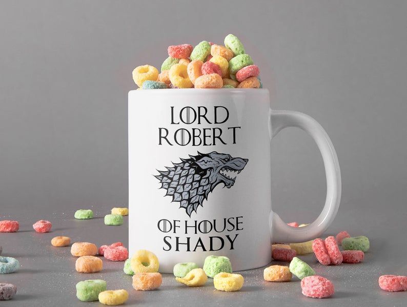 Personalized Game Of Thrones Stark House Sigil Customized Name Mug Lover Gift Stark House Sigil Coffee Mug Sublime Ceramic Coffee Mug White