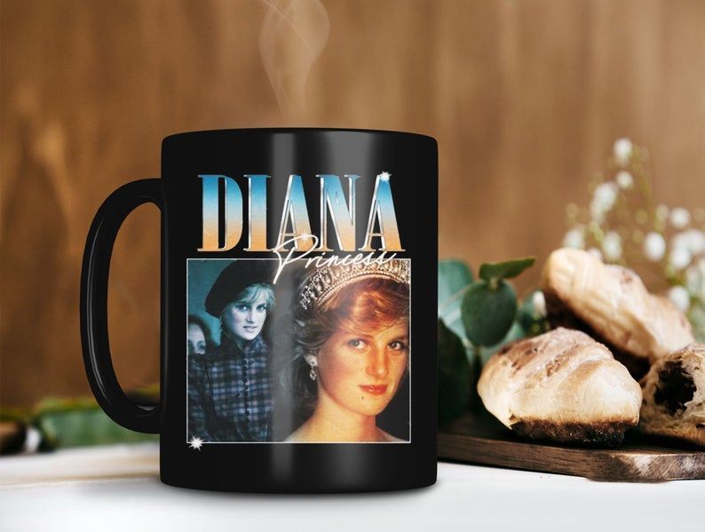 Princess Diana Mug Lady Diana Spencer Mug Princess Of Wales Mug British Royal Family Mug Retro Premium Sublime Ceramic Coffee Mug Black