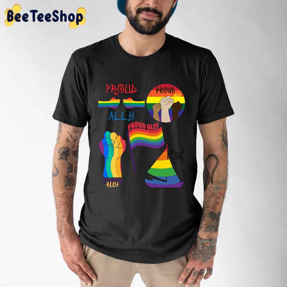 Proud Icon Pride Allyship Happy Pried Month Unisex T-Shirt