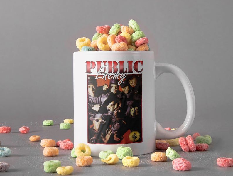 Public Enemy Hip Hop Group Mug Professor Griff Mug Terminator X Mug Rap Premium Sublime Ceramic Coffee Mug White