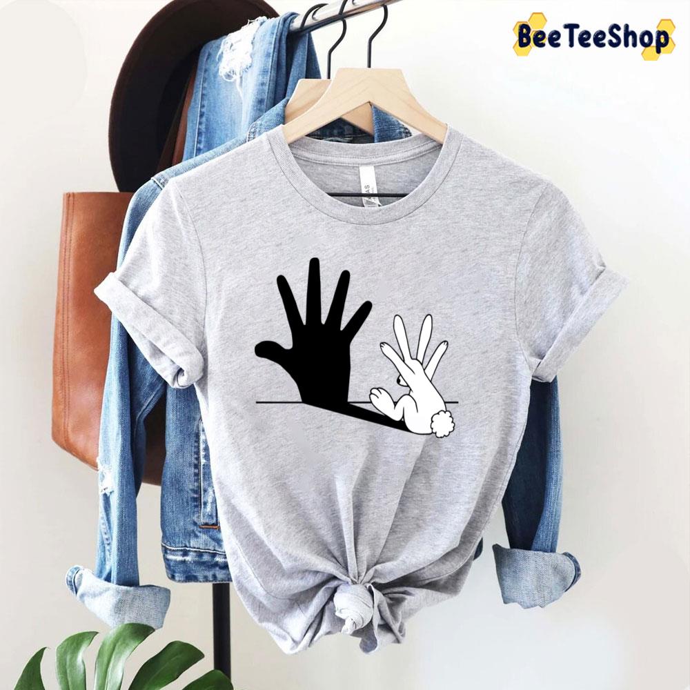 Rabbit Hand Shadow Unisex T-Shirt