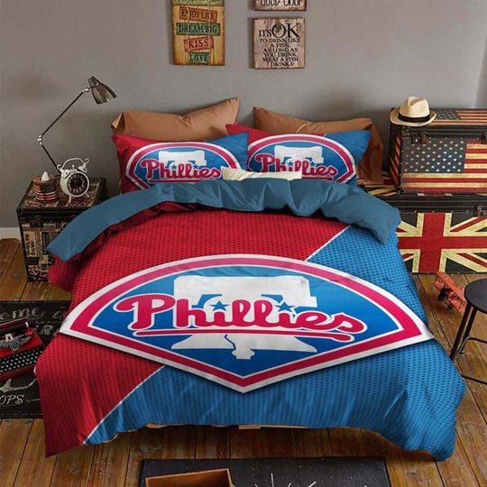 Red And Blue Style Philadelphia Phillies Bedding Set