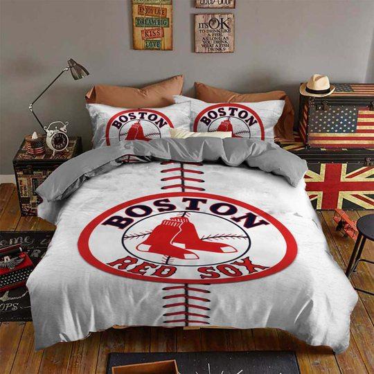 Red And White Classic Design Boston Red Sox Bedding Set