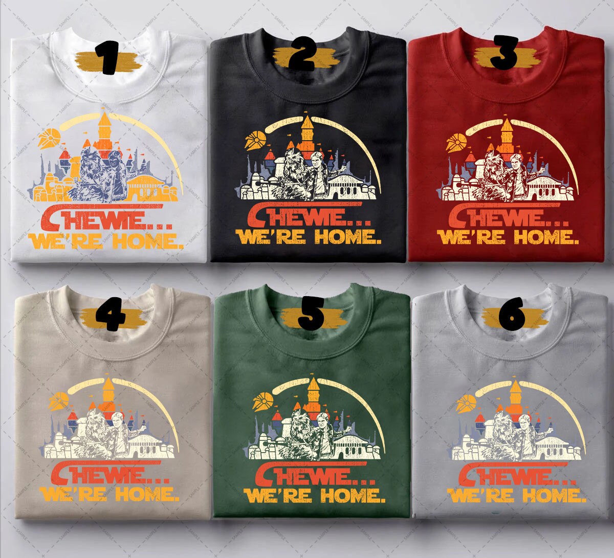 Retro Chewie We’re Home Disney Star Wars Unisex T-shirt