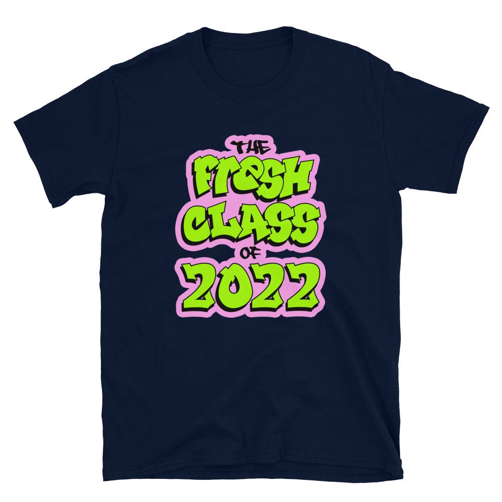 Retro Purple And Green Fresh Class Of 2022 Graduation Day Unisex T-Shirt