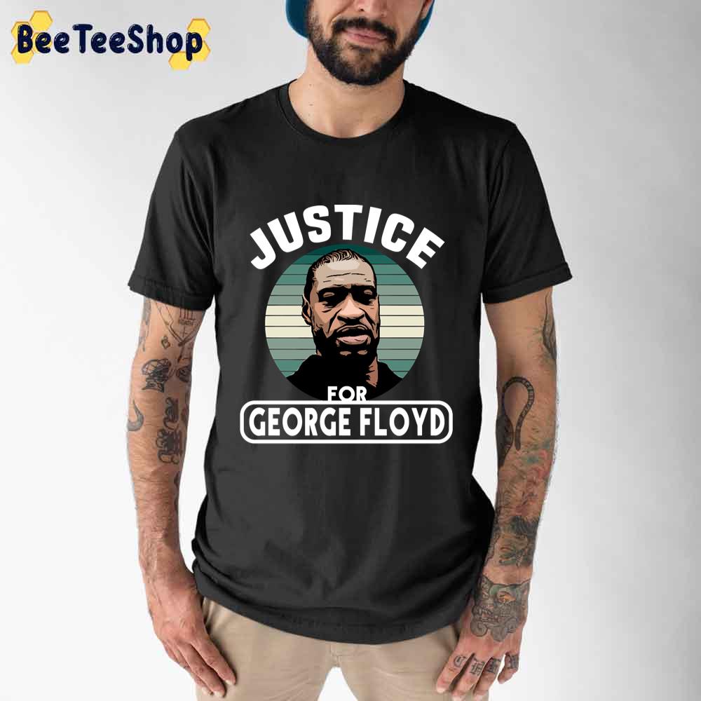 Retro Sunset Justice For George Floyd Unisex T-Shirt