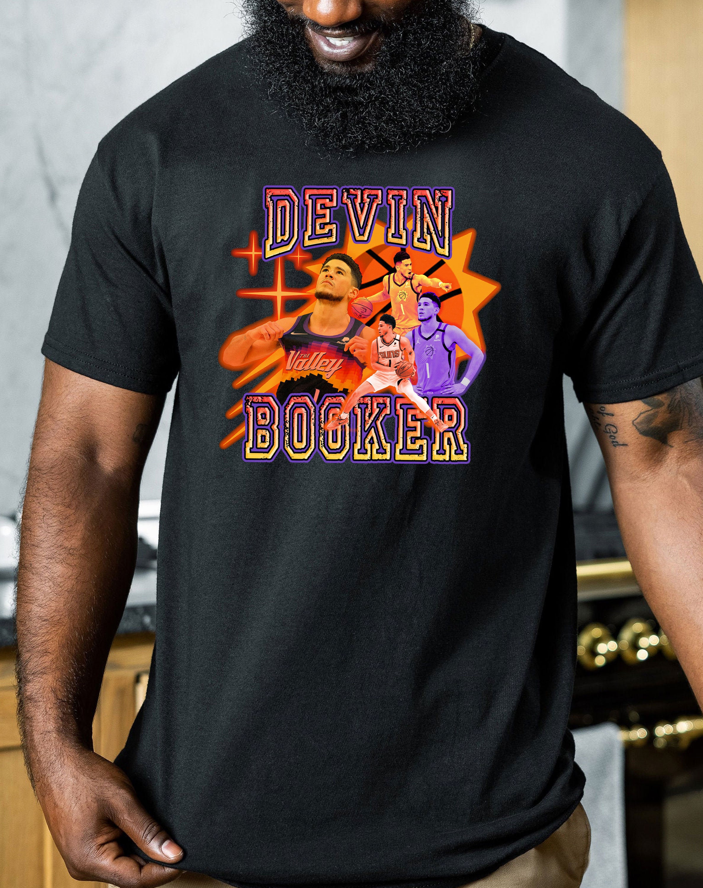 Retro Vintage Style Devin Booker Phoenix Suns Basketball Unisex T-Shirt