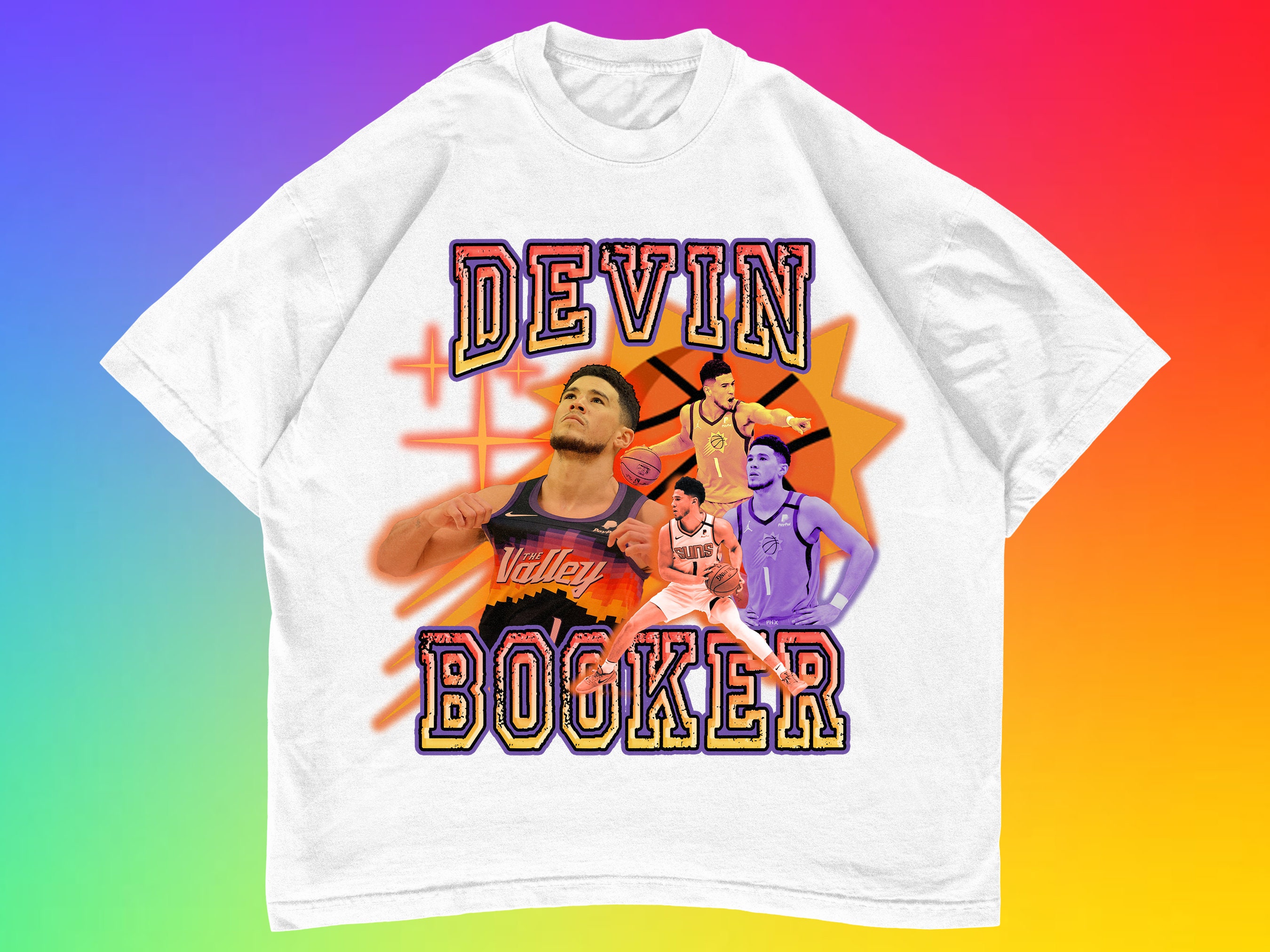 Retro Vintage Style Devin Booker Phoenix Suns Basketball Unisex T-Shirt