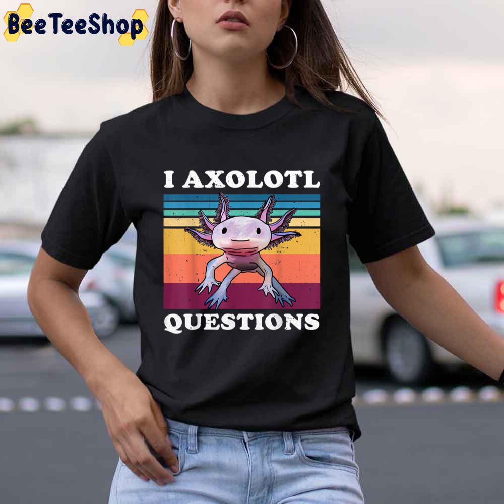 Retroi Axolotl Questions Shirt Kids Cute Axolotl Unisex T-Shirt