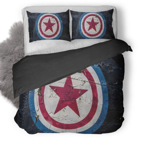 Rusty Metal Style Captain America Bedding Set